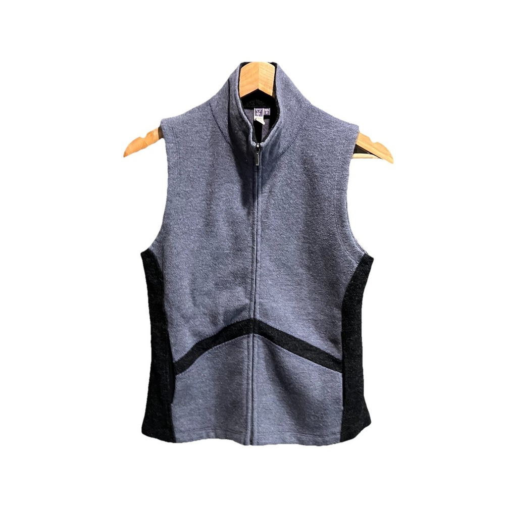 Ibex Blue New Zealand Merino Wool Women's Full Zip Vest Size Small